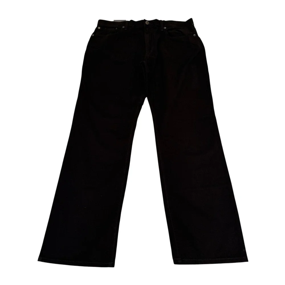 Gap Denim Mens Straight Leg Mid Rise Black Jeans 34x30 NWT 100% Cotton
